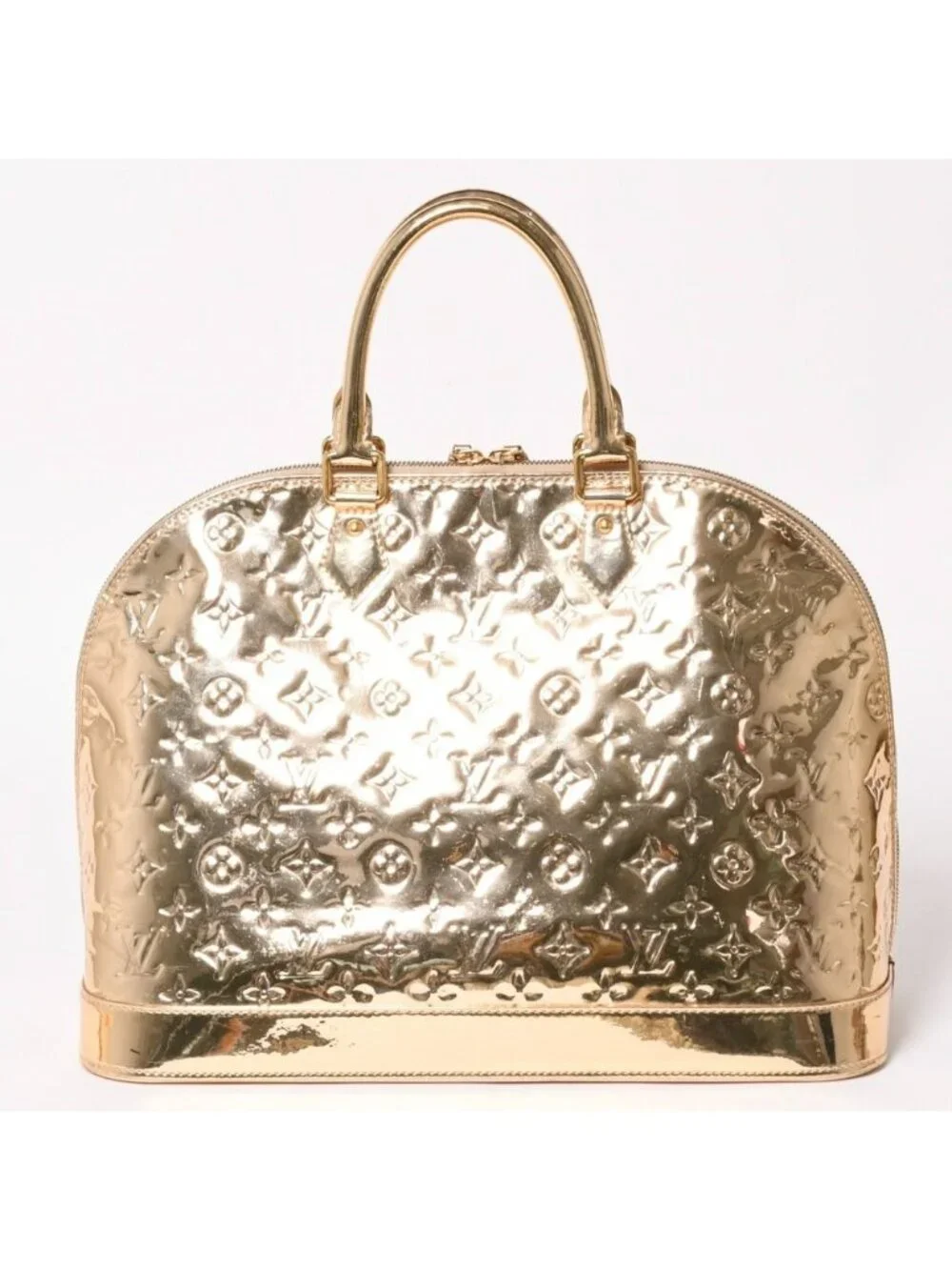Louis Vuitton Alma GM Handbag Monogram Miroir Gold